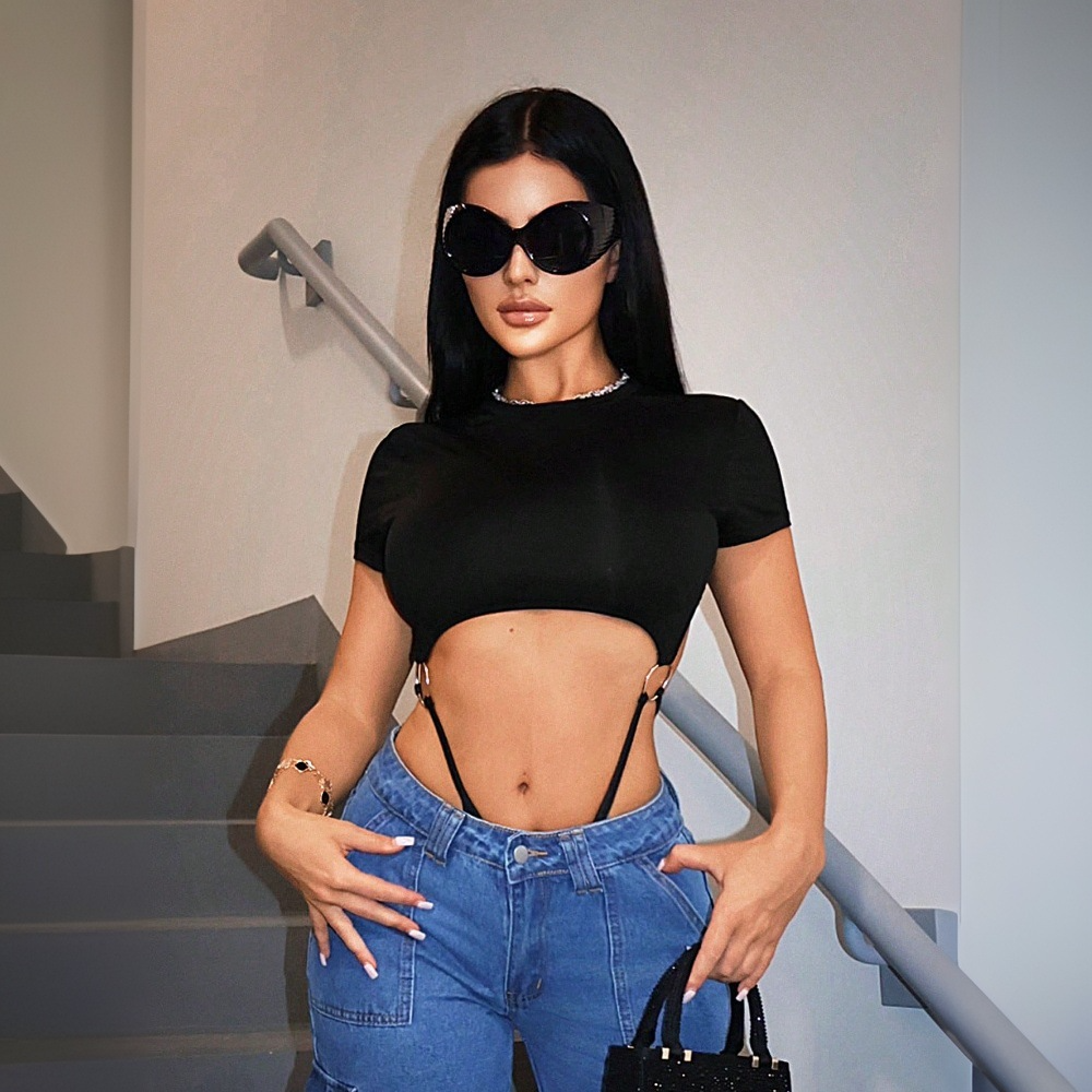 Women's sexy jumpsuit spring and summer high waist slim fit thong jumpsuit women's clothing