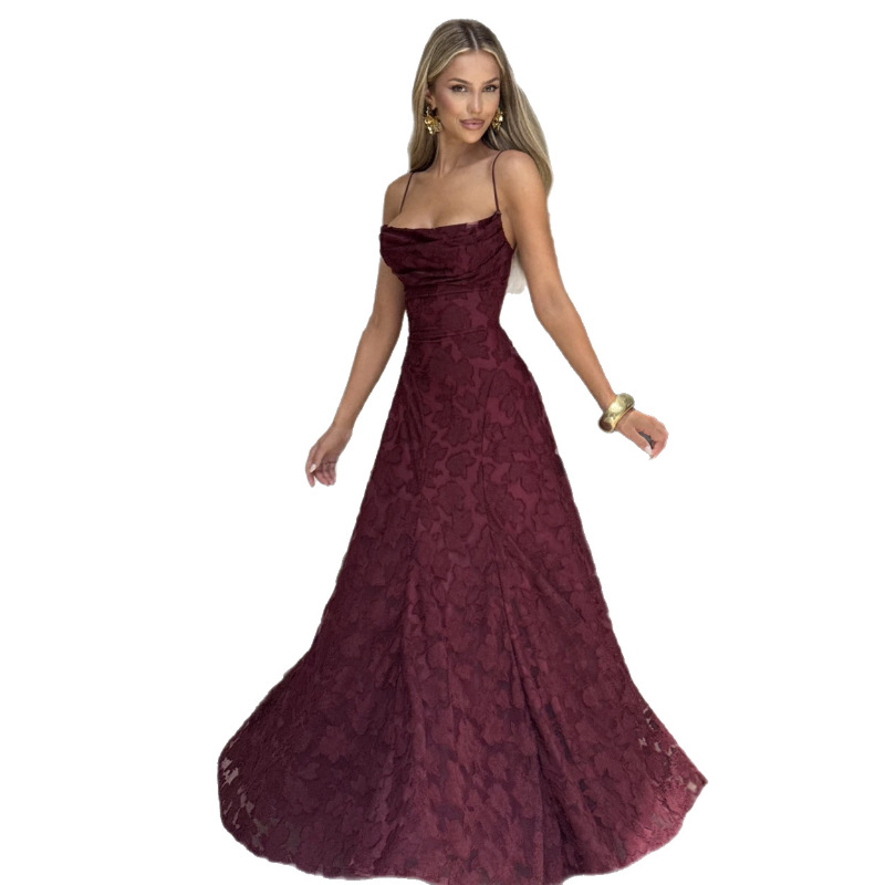 Spring banquet evening dress style sexy hottie  backless dress  women's clothing