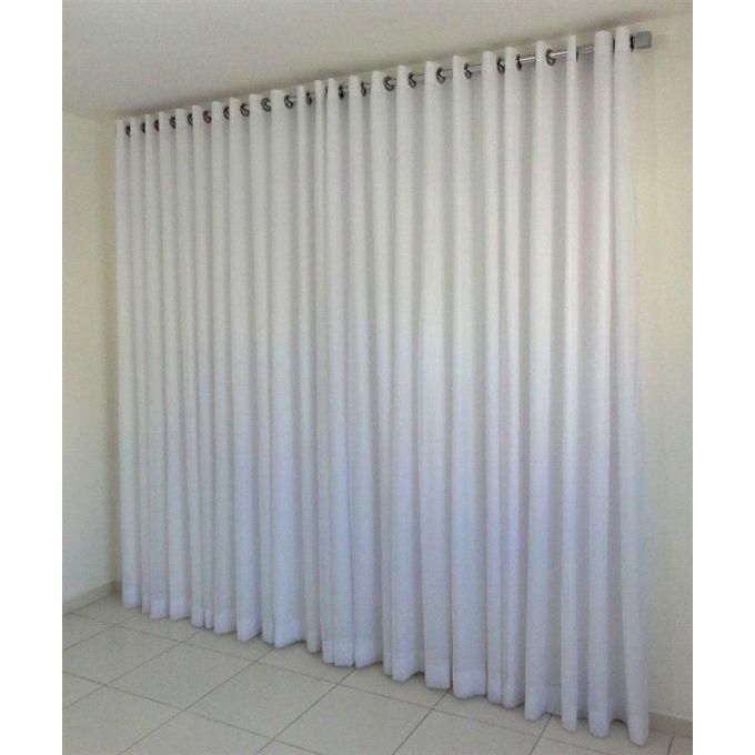 Elegant Light Filtering White Sheer Curtain 3M By 2.5M Height