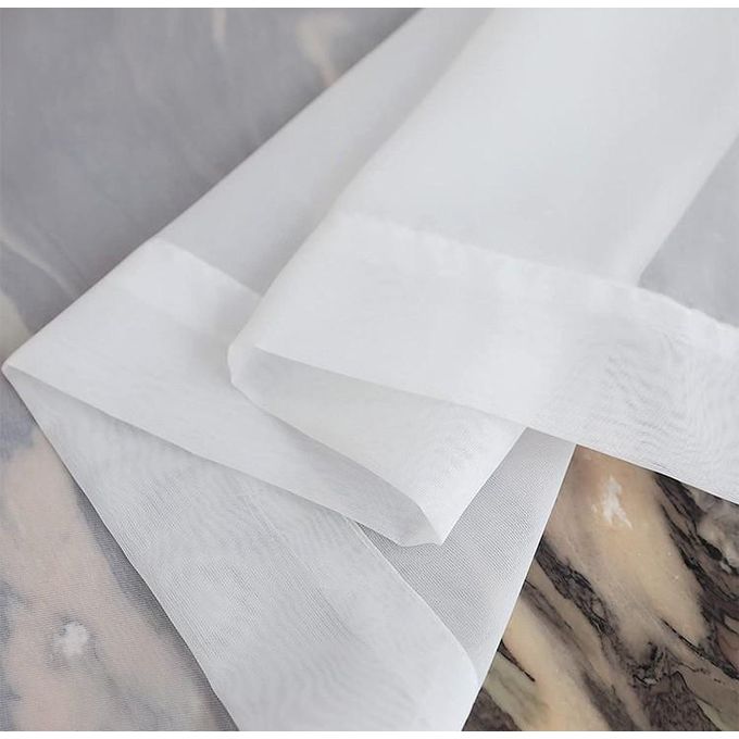 Elegant Light Filtering White Sheer Curtain 3M By 2.5M Height