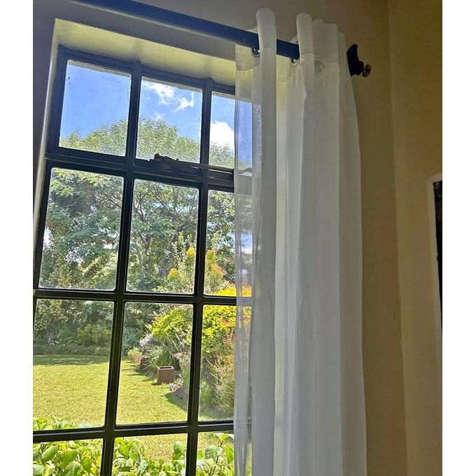 Elegant Light Filtering White Sheer Curtain 3M By 2.5M Height