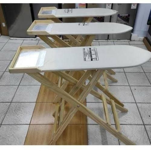 Foldable Ironing Station, Solid Wood Ironing Board Height Adjustable Iron Table with Cotton Cover, Large Table Top Iron Board, for Home Office Dormitory