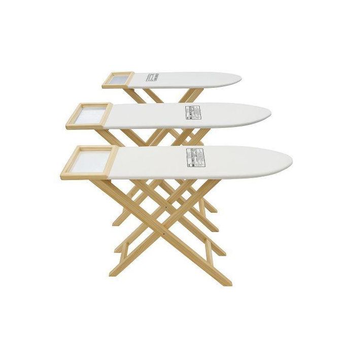 Foldable Ironing Station, Solid Wood Ironing Board Height Adjustable Iron Table with Cotton Cover, Large Table Top Iron Board, for Home Office Dormitory