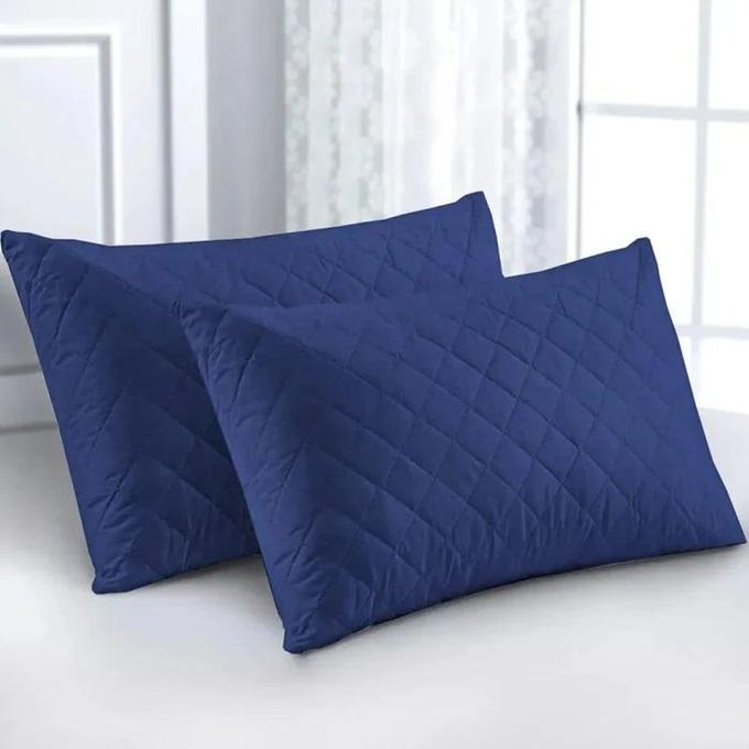 2Pcs Waterproof Quilted Pillow Protector Soft Cotton Quilted Pillow Cover , Protection Against Water Spills & Dustmites
