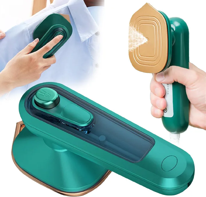 Steam Iron Portable Handheld Wet And Dry Double Hot Fabric Garment Steamer Ironbox Hanging Ironing Wrinkles Iron Boxes Lightweight Steamer Iron Box With Nonstick Soleplate Cleaner Sanitiser