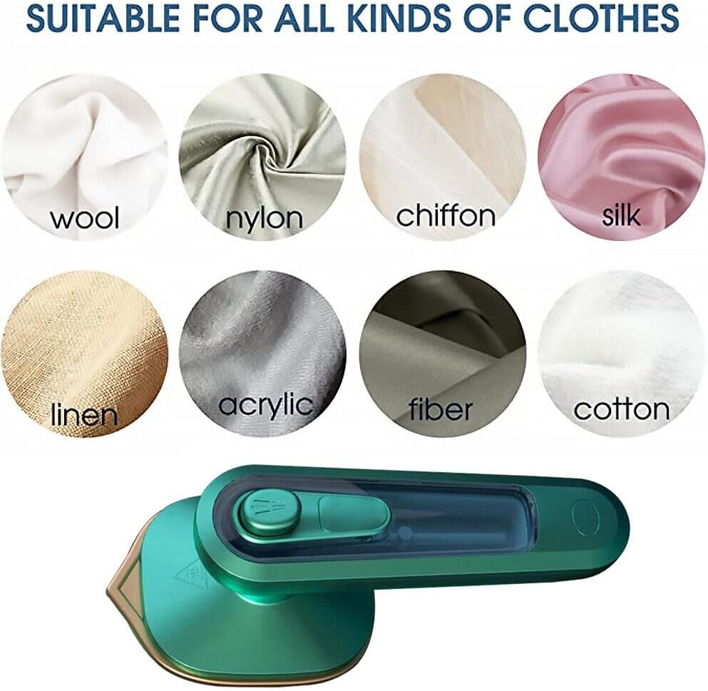 Steam Iron Portable Handheld Wet And Dry Double Hot Fabric Garment Steamer Ironbox Hanging Ironing Wrinkles Iron Boxes Lightweight Steamer Iron Box With Nonstick Soleplate Cleaner Sanitiser