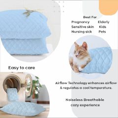 2Pcs Waterproof Quilted Pillow Protector Soft Cotton Quilted Pillow Cover , Protection Against Water Spills & Dustmites