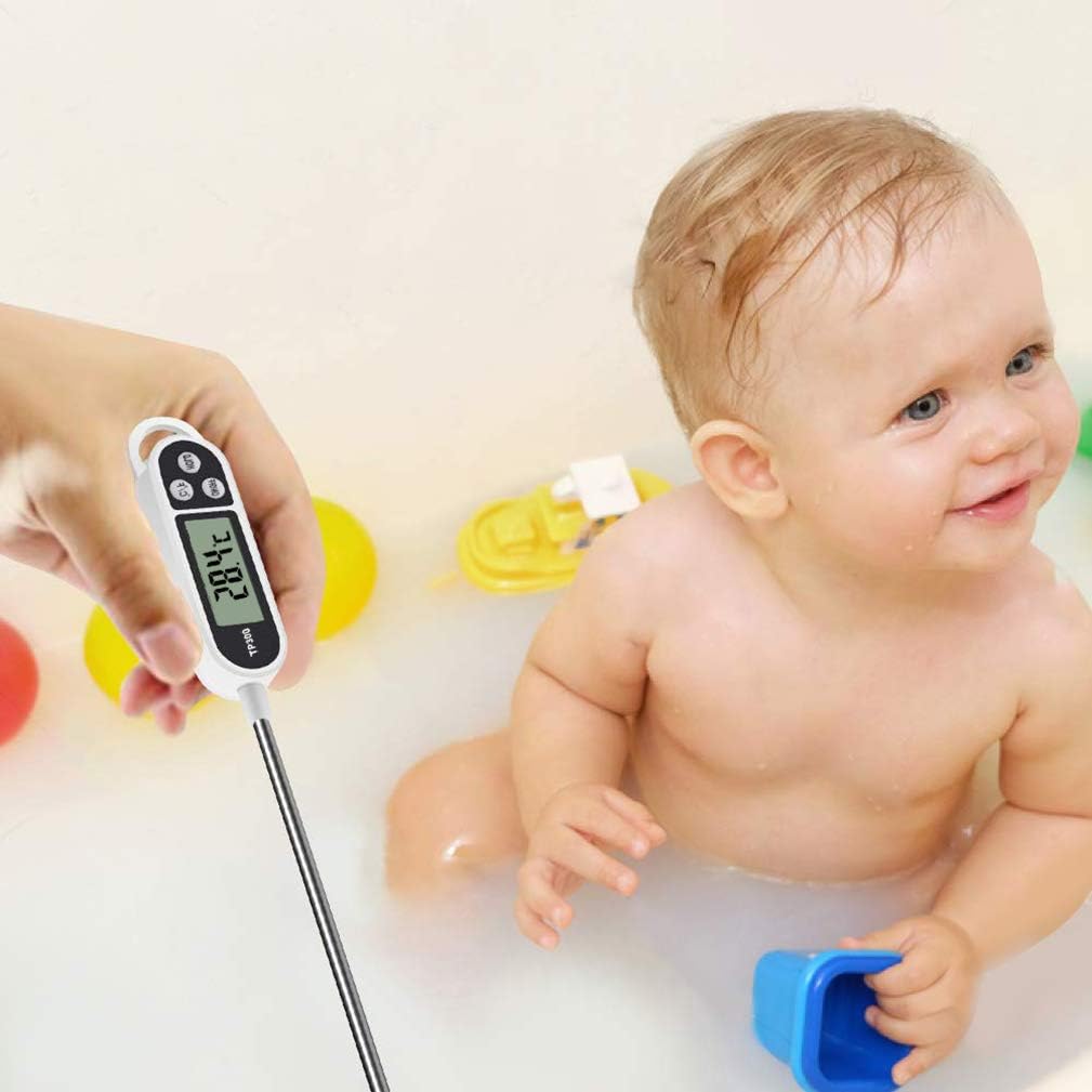 Cooking Thermometer, Digital Meat Food Thermometer Instant Read Long Probe Auto-Off LCD Screen Kitchen Thermometer