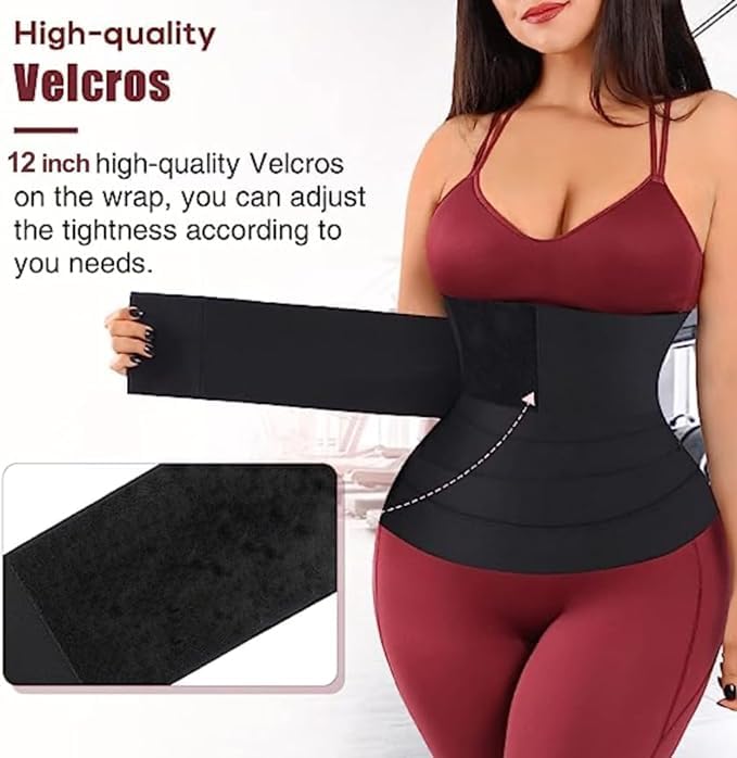 Waist Belt Elastic Band Weight Loss Flat Belly Belt Body Shaper Abdominal Belt After Delivery for Tummy Reduction Tummy Wrap Waist Trainer - Cincher Slimming Belt for Women
