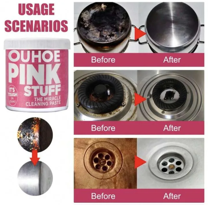 The Pink Stuff 100g Multipurpose Cleaning Paste & Stainless Steel Stain Remover Cream
