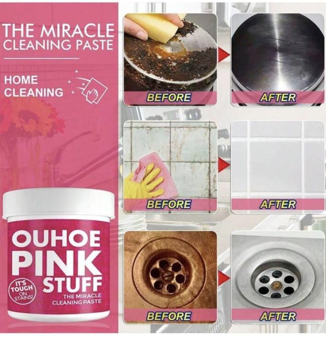The Pink Stuff 100g Multipurpose Cleaning Paste & Stainless Steel Stain Remover Cream