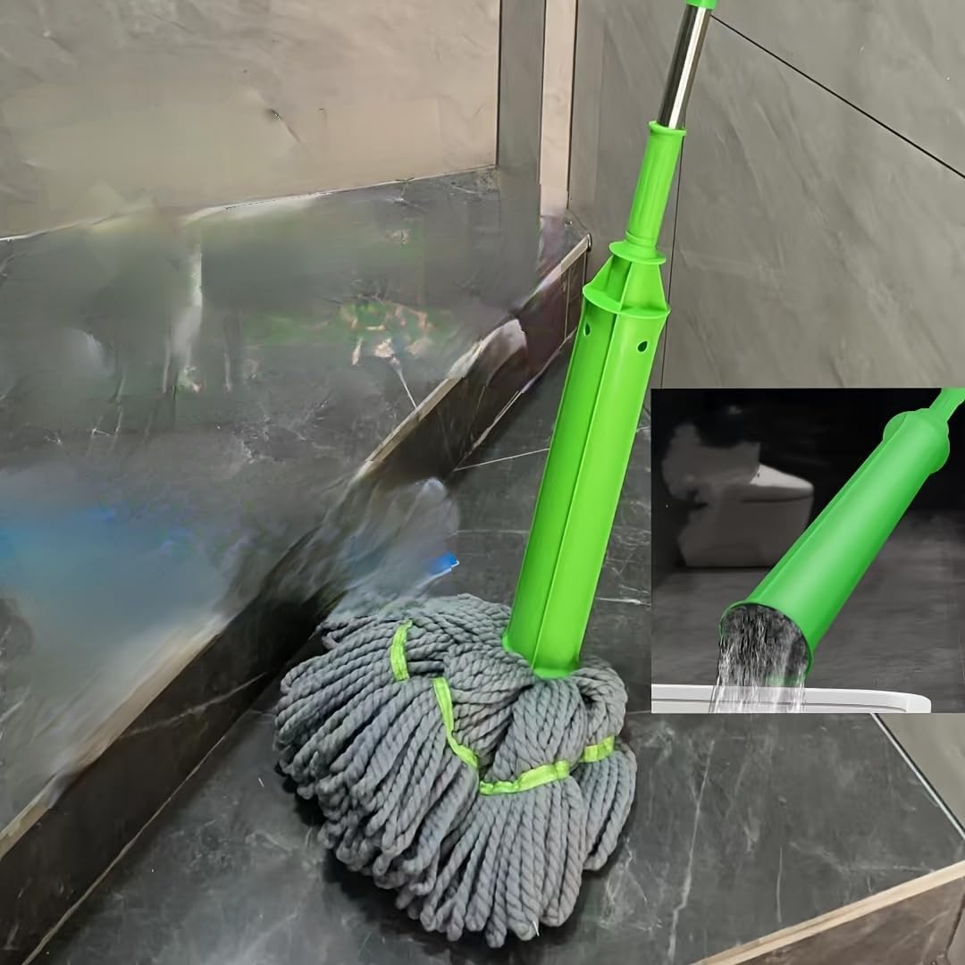 2 in 1 Self-Wringing dehydrated Mop with Microfiber Strands for Cleaning Floor Moppers for Floor Cleaning , Mopping Stick ,Twist Mop with Self-Squeezer for Home , Ideal for All Type of Floors
