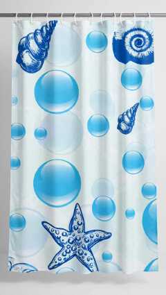 Executive Heavy Fabric Shower Curtain - Waterproof, Washable, Modern Design with 12 Hooks (180x200cm)