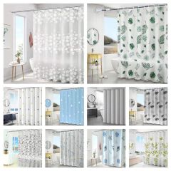 Executive Heavy Fabric Shower Curtain - Waterproof, Washable, Modern Design with 12 Hooks (180x200cm)