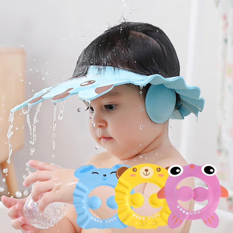 Kids bathing shower cap...with ear protector head cover washing hair cap, make bathing experience fan for the babies, soft material that's friendly to all baby skin type