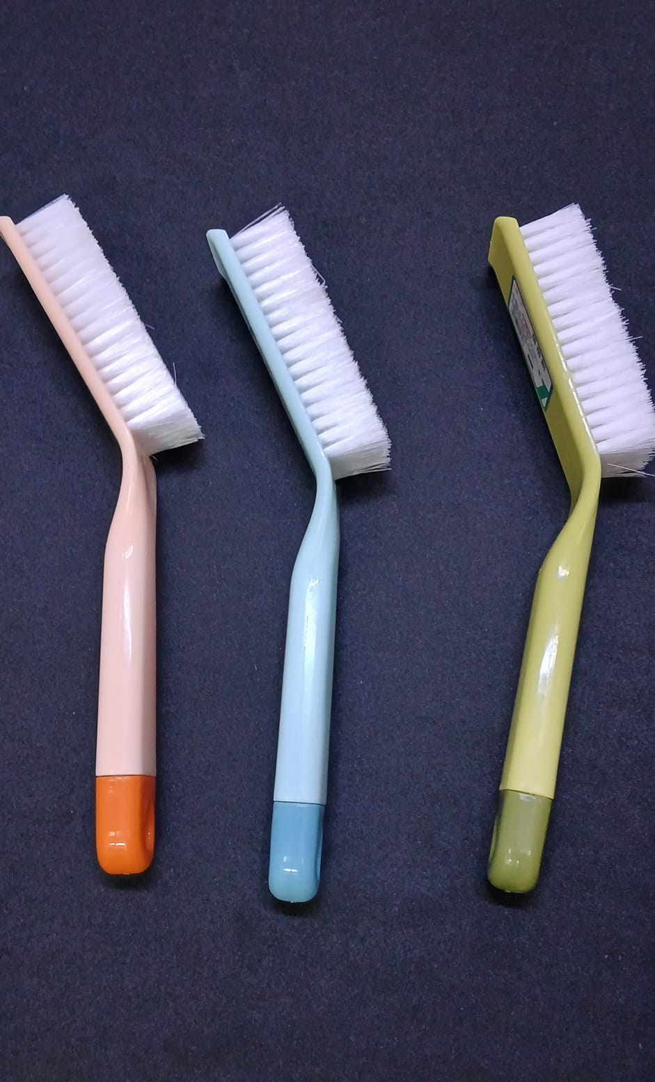Shoe Brush ,Cleaning Brush Soft Bristle, Long Handle Multi-Angle, Shoe Care, Cleaner Suede Brush Footwear Crevice Tool - Random Colors, also used to clean feet since its soft.