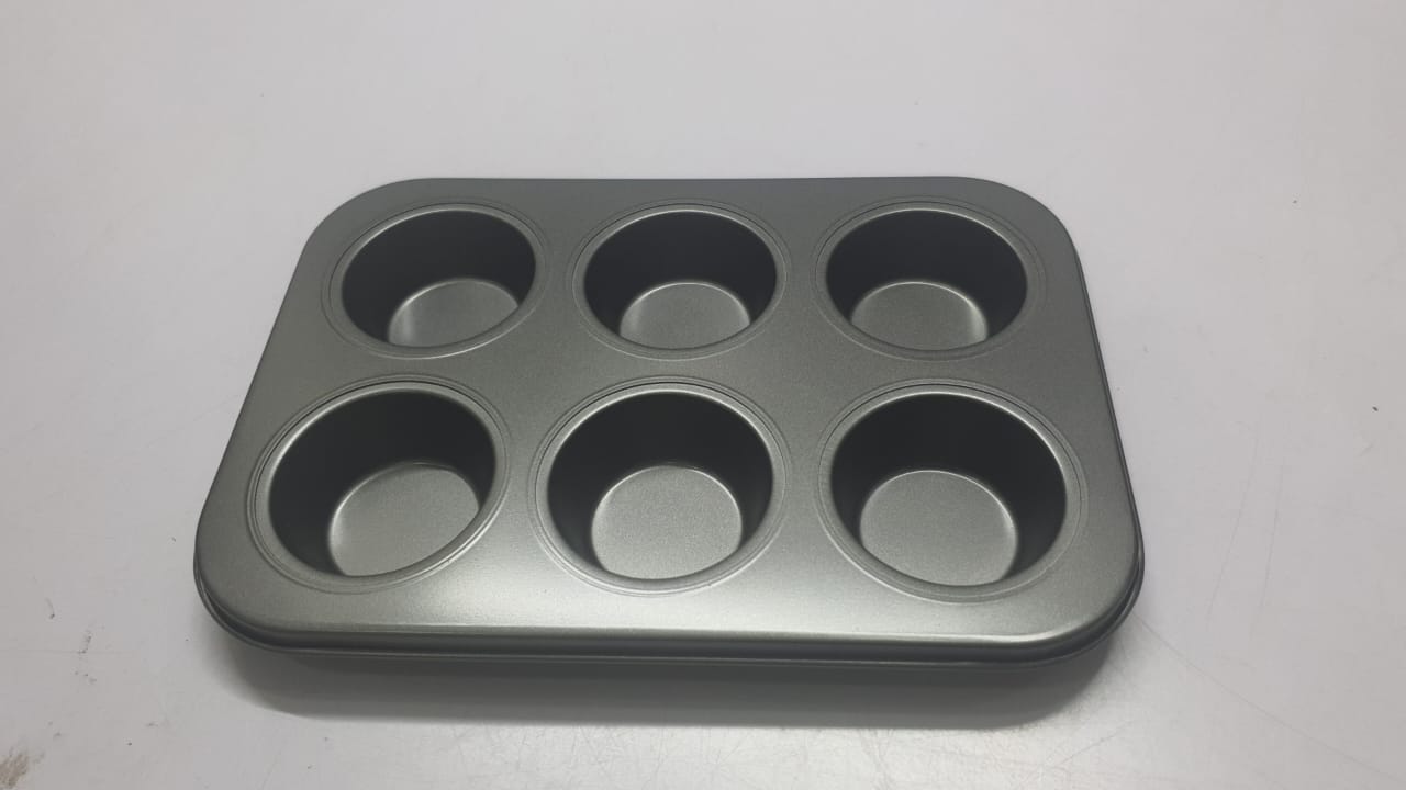 Nonstick 6 holes cupcakes baking tin cup cake mould, stainless steel, dishing washing machine.