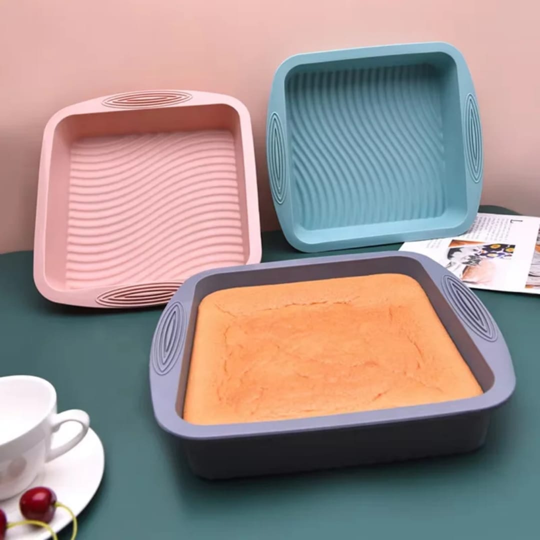 Silicon Baking Cake Tin, Material: 100% food grade silicone, Apply to sugar, chocolate, cake, ice cream. 3D design