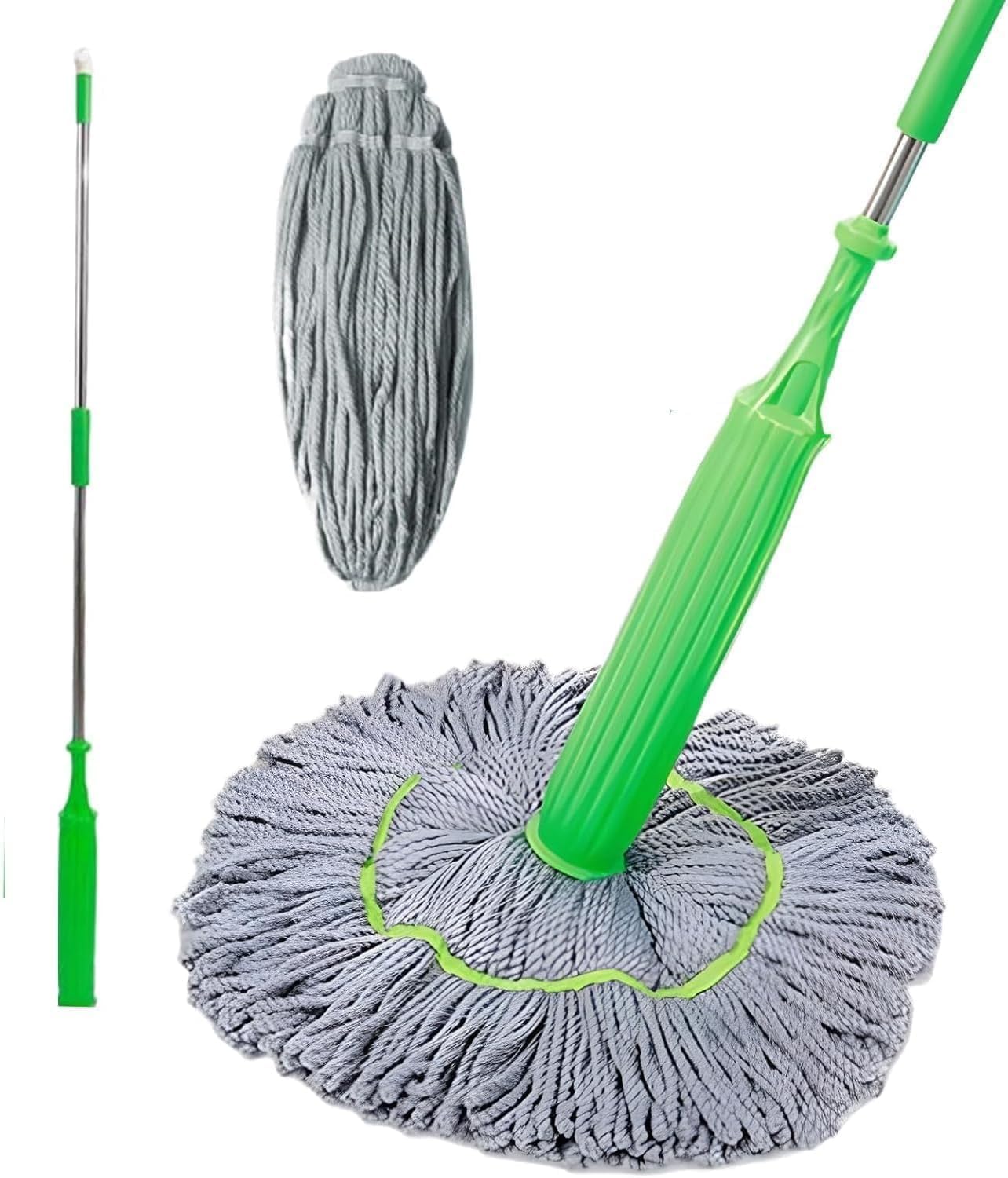 2 in 1 Self-Wringing dehydrated Mop with Microfiber Strands for Cleaning Floor Moppers for Floor Cleaning , Mopping Stick ,Twist Mop with Self-Squeezer for Home , Ideal for All Type of Floors