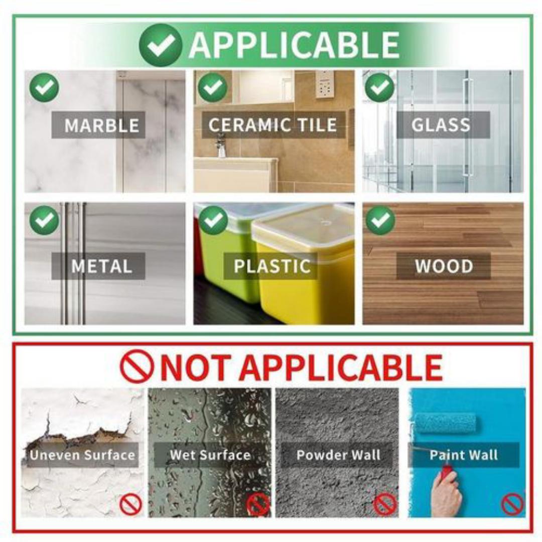 3M/5M Double Sided Tape Heavy Duty Nano Adhesive Clear Waterproof Removable Gel Tape for Wall Carpet Picture Hanging Kitchen and Bathroom Waterproof and Cleanable Tool