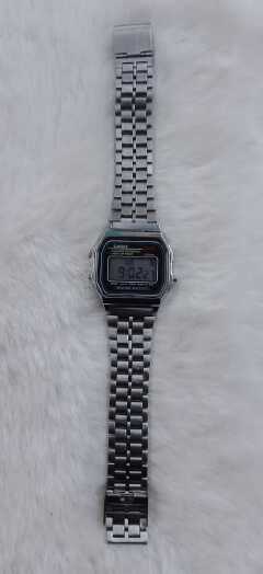 Casio Vintage Digital Silver-Tone Watch | Iconic A158W Retro Design