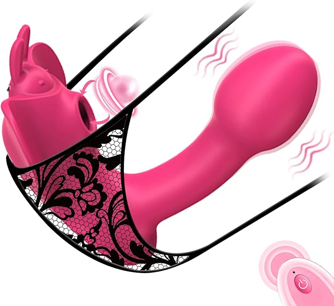 Panty Butterfly G Spot & Clitoris Vibrator with 10 Vibrations & 10 Suctions, Wearable Vibrators Remote Control Stimulator Adult Suction Sex Toys for Women Pleasure, Clitoriss Toys - image 3