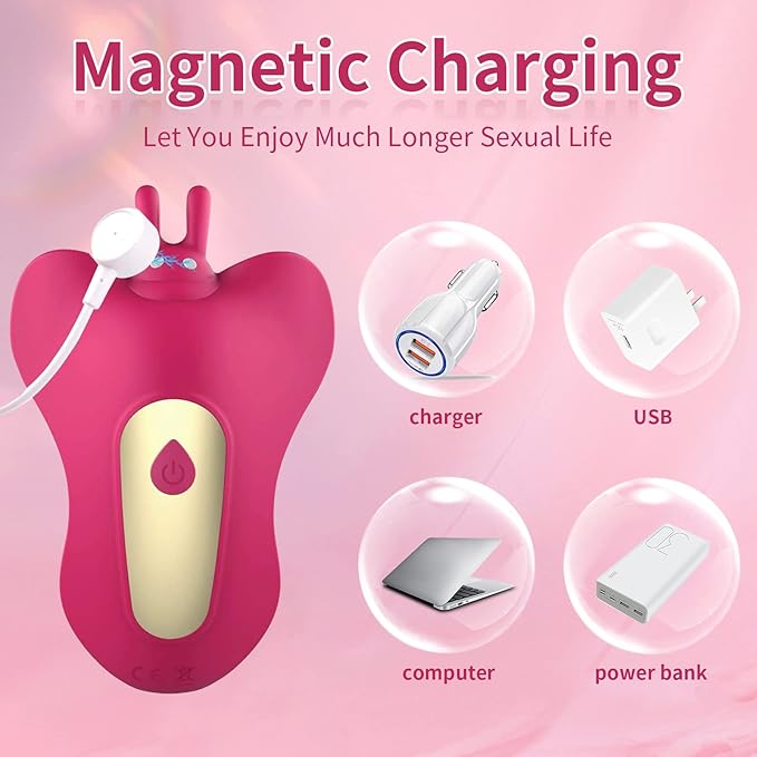 Panty Butterfly G Spot & Clitoris Vibrator with 10 Vibrations & 10 Suctions, Wearable Vibrators Remote Control Stimulator Adult Suction Sex Toys for Women Pleasure, Clitoriss Toys - image 4