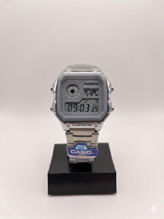 Casio Men's Digital World Time Sport Watch - 10-Year Battery, 100M Water Resistant, Square Dial | Model AE-1200WHB-1BV,it is the ultimate everyday companion for travelers and sports enthusiasts.