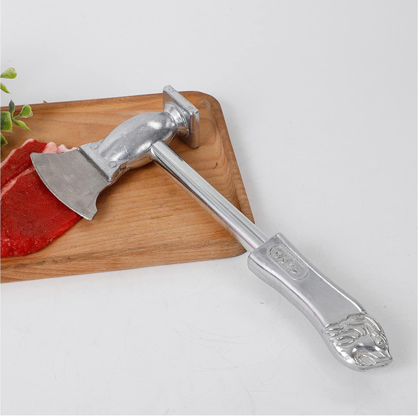 Aluminium Meat TENDERIZER butcher knife Stainless Steel Blade Steak Hammer