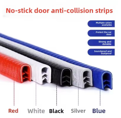 5M Universal Car Door edge  Protector Door Edge Scratch Protector Strip Rubber Seal U Shape Car Edge Strip Decor Protector