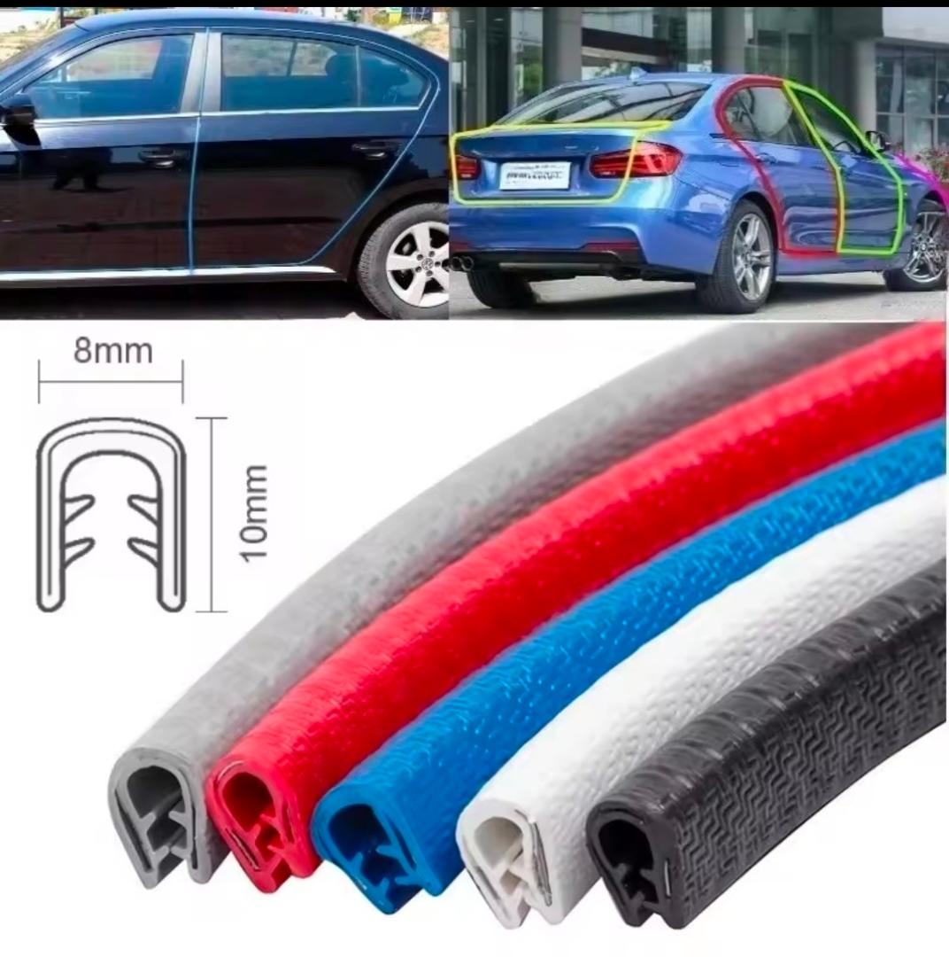 5M Universal Car Door edge  Protector Door Edge Scratch Protector Strip Rubber Seal U Shape Car Edge Strip Decor Protector+ FREE adjustable Blindspot mirrors