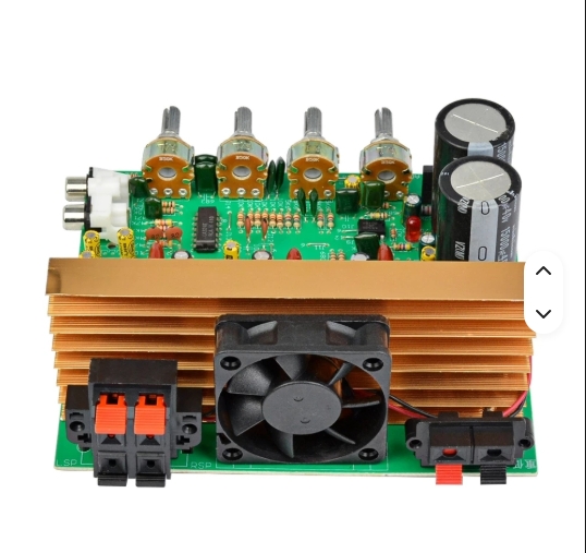 2.1CH amplifier board DX-2.1 Large Power Audio Amplifier Board AC 18-24V High Power Subwoofer 3×80W Dual Channel Output Sound amplifier Machine green Board + Free 4 pcs potentiometer knobs