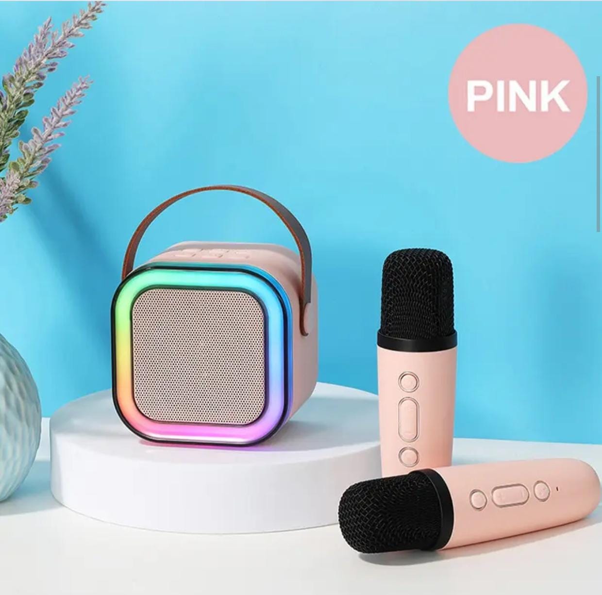 Children's Portable Bluetooth Speaker Mini Wireless Microphone Colorful Light Karaoke Sound System Karaoke Machines