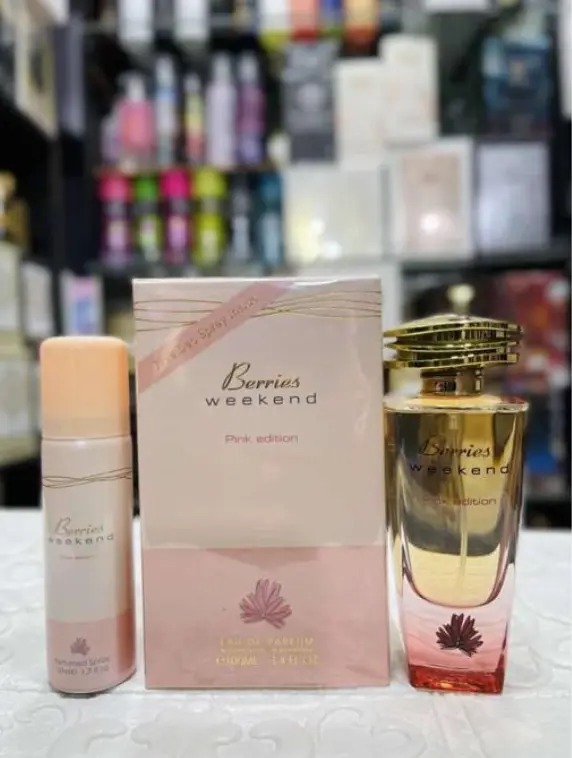 LIMITED DISCOUNT 🔥🔥🔥🔥LIMITED DISCOUNT !!! Berries Weekend Pink Edition EDP for Women 100ml + free deodrant spray by fragrance world
