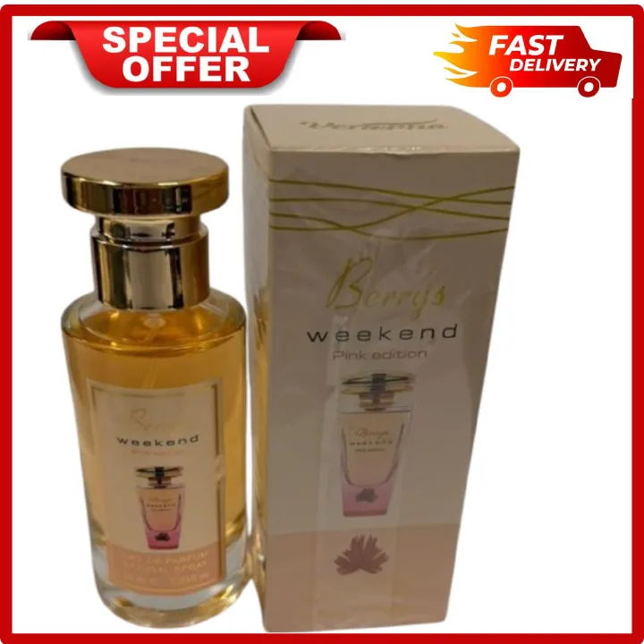 LIMITED DISCOUNT🔥🔥💃🏻💃🏻!!! Berries Weekend Pink Edition EDP for Women 60ml Ladies Perfume Flowers Women's Perfume Set Different Fragrance Long Lasting Business Deodorants