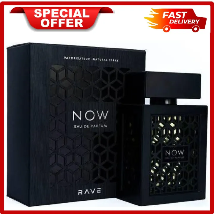 LIMITED DISCOUNT🔥🔥💃🏻💃🏻!!! Lattafa Rave Now Black Eau de Parfum 100ml - Unisex Woody Aromatic Fragrance Perfume Set Different Fragrance Long Lasting Business Deodorants