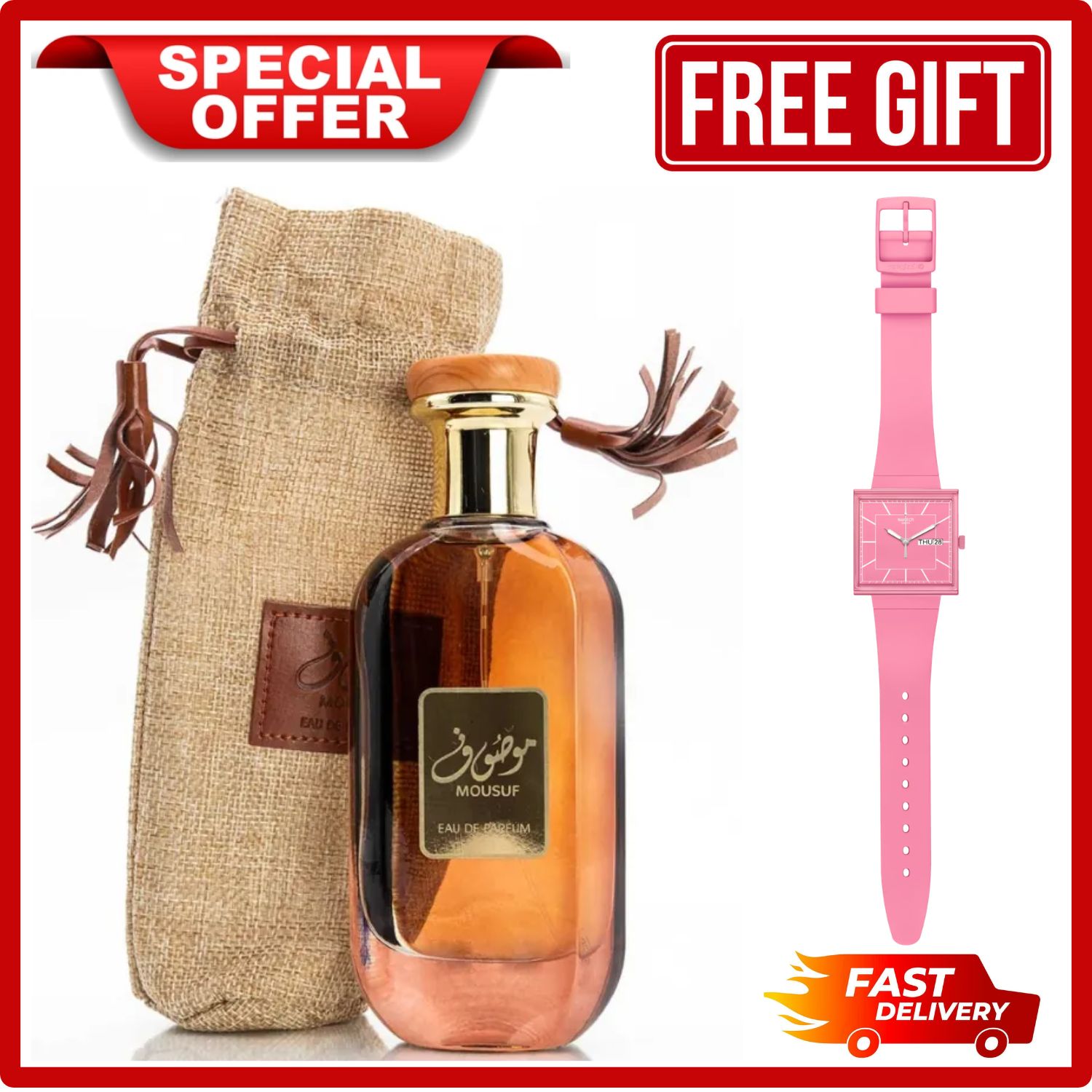 [LIMITED DISCOUNT] MOUSUF BROWN ORIGINAL Ard Al Zaafaran Spray 100ML perfume Arabian, Luxury Women's, Men Eau de Parfum Long Lasting Floral Fragrance