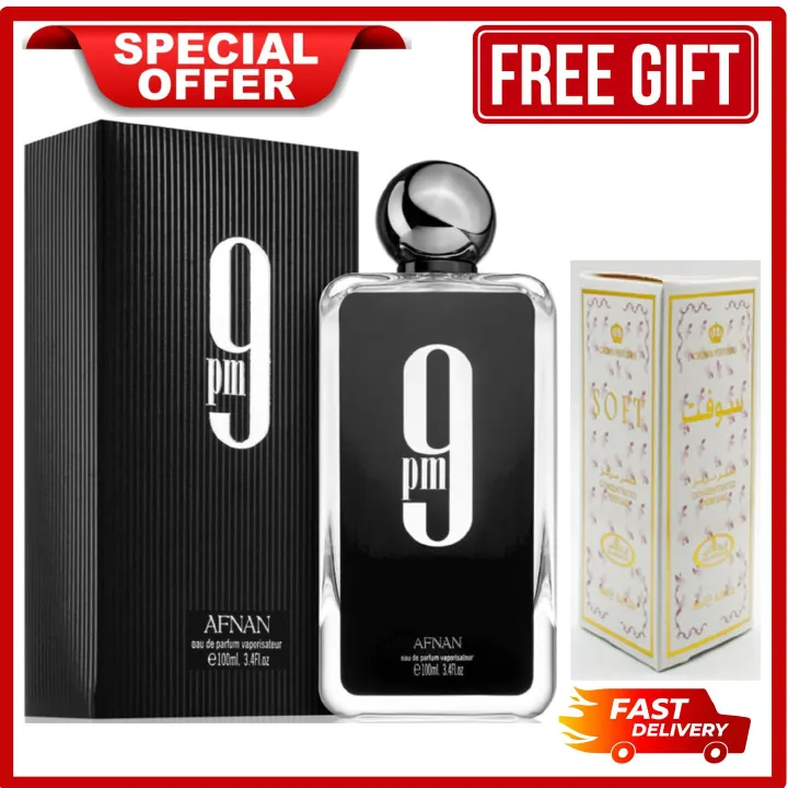 LIMITED DISCOUNT🔥🔥💃🏻💃🏻!!! Afnan 9PM Eau de Parfum for Men - 100ml Amber Vanilla Fragrance  Aromatic Fragrance Perfume Set Different Fragrance Long Lasting Business Deodorants