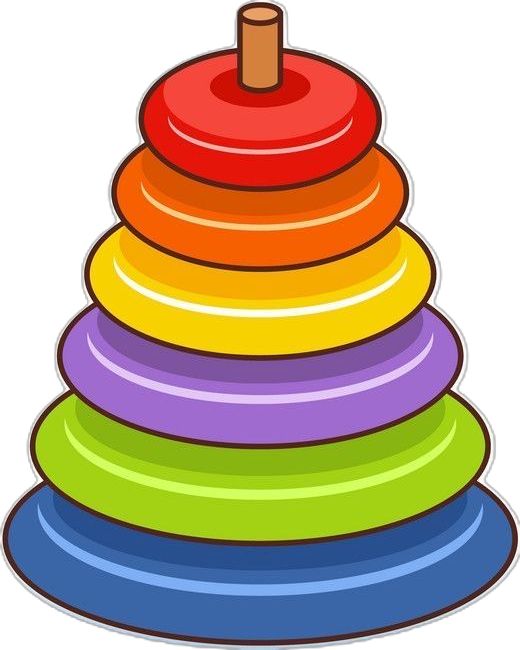 Colorful Wooden Stacking Rings Toy for Toddlers, Educational Montessori Learning Game for Kids, Shape Sorting, Hand-Eye Coordination & Motor Skills Small