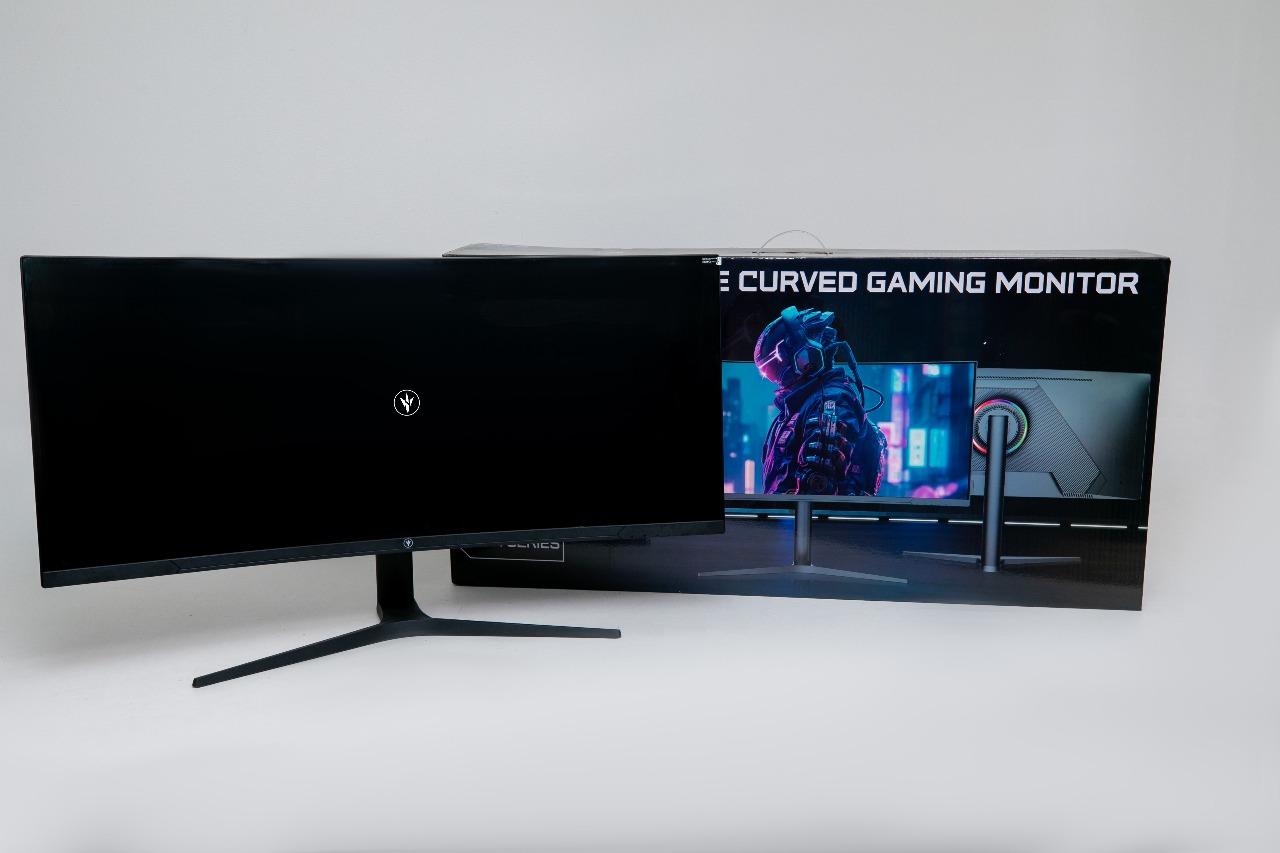 JS Nova 34" Ultra-Wide Curved 4K Gaming Monitor - 165Hz, 1500R, HDMI/DP, Webcam