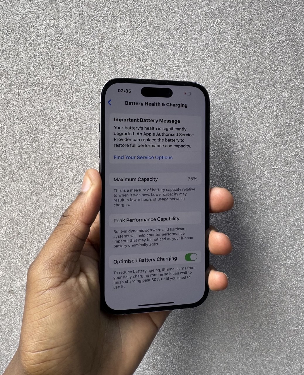 APPLE IPHONE 14 PRO – GOOD CONDITION | 48MP PRO CAMERA | SMOOTH 120HZ PROMOTION DISPLAY | DYNAMIC ISLAND | POWERFUL A16 BIONIC CHIP | FACE ID | ALL-DAY PERFORMANCE | 75% BATTERY HEALTH.