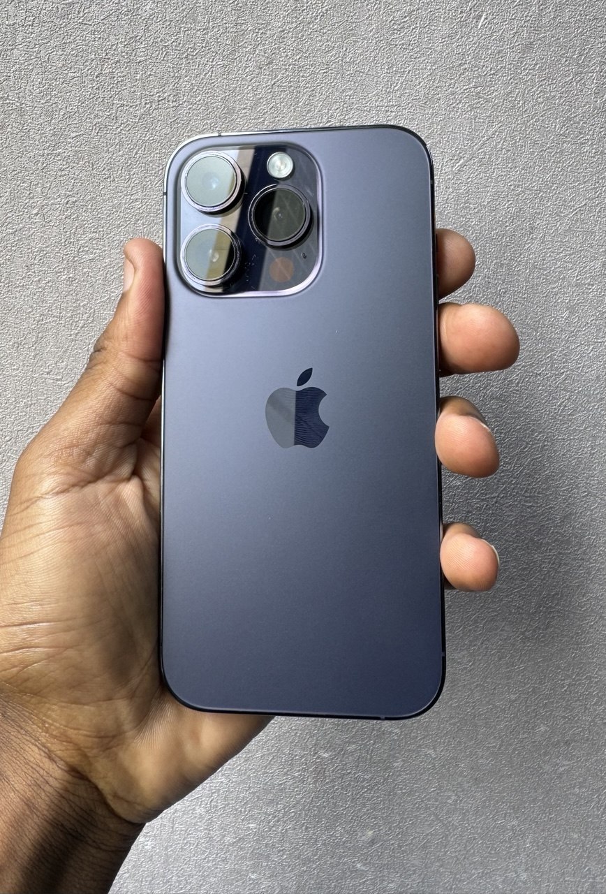 APPLE IPHONE 14 PRO – GOOD CONDITION | 48MP PRO CAMERA | SMOOTH 120HZ PROMOTION DISPLAY | DYNAMIC ISLAND | POWERFUL A16 BIONIC CHIP | FACE ID | ALL-DAY PERFORMANCE | 75% BATTERY HEALTH.