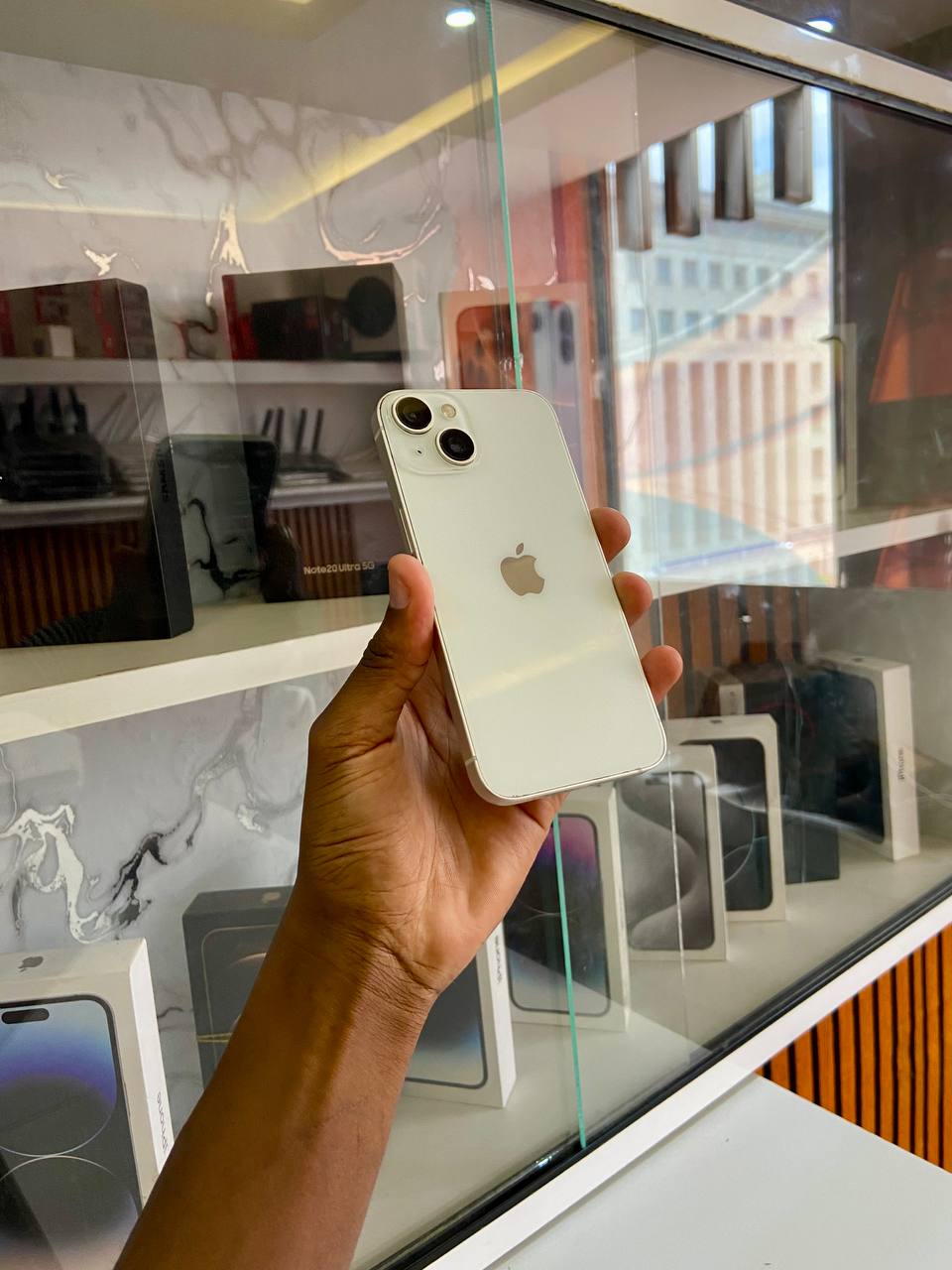 IPHONE 14 128GB – CLEAN & WELL MAINTAINED. DISPLAY REPLACED, BATTERY HEALTH 100%. FEATURES A 6.1" SUPER RETINA XDR DISPLAY, POWERFUL A15 BIONIC CHIP, EXCELLENT CAMERAS, FACE ID, AND ALL-DAY BATTERY.