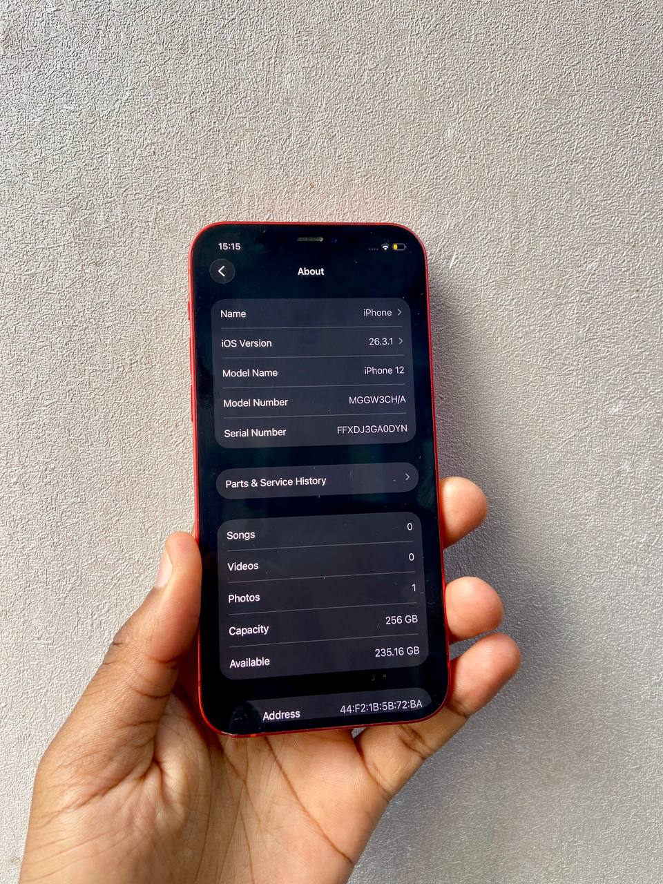 IPHONE 12 FEATURES A 6.1-INCH OLED DISPLAY, VISIBLE BLACKDOT ON SCREEN , A14 BIONIC CHIP, DUAL 12MP CAMERAS, 5G SUPPORT, AND A 94% BATTERY HEALTH FOR STRONG DAILY PERFORMANCE.