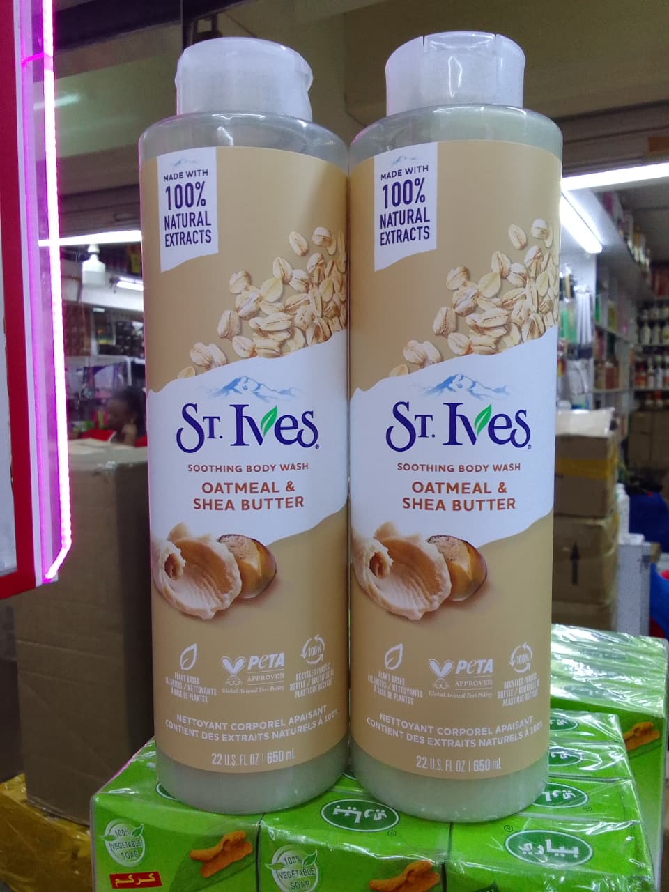 St. Ives Natural Body Wash 650ml (Pink Lemon / Sea Salt / Rose Water / Oatmeal)