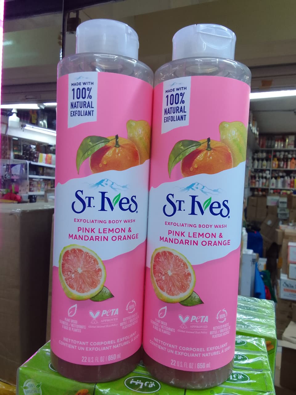 St. Ives Natural Body Wash 650ml (Pink Lemon / Sea Salt / Rose Water / Oatmeal)