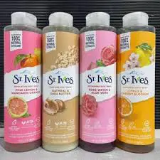 St. Ives Natural Body Wash 650ml (Pink Lemon / Sea Salt / Rose Water / Oatmeal)