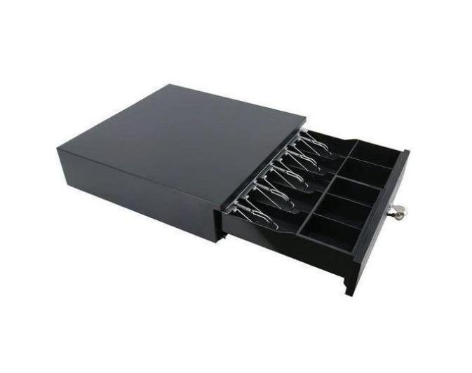 5 Slot Cash Drawer for Small Businesses with Removable Cash Drawer Box, 5 Bill/5 Coin Compartments Pos Systems 24V RJ11/RJ12 Key Lock