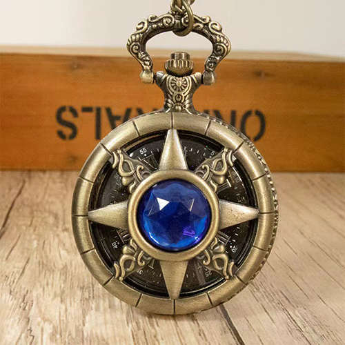 Smooth Pocket Watches - Classic Gemstone Timepiece, Vintage Necklace Clock with Chain, Classic Smooth Gemstone Pocket Watch | Antique Style Watch for Home Decor, Wedding Gift & Steampunk Access(Comes