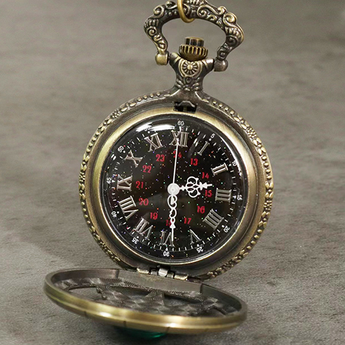 Smooth Pocket Watches - Classic Gemstone Timepiece, Vintage Necklace Clock with Chain, Classic Smooth Gemstone Pocket Watch | Antique Style Watch for Home Decor, Wedding Gift & Steampunk Access(Comes
